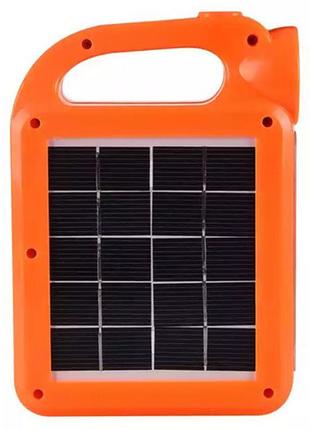 Фонарь переносной 6399а-led+cob, power bank, 2x18650, солнечная батарея, зу microusb, box4 фото
