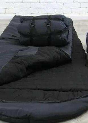 Спальный мешок военный зимний спальник тактический армейский на флисе до -20°c в чехле для транспортировки