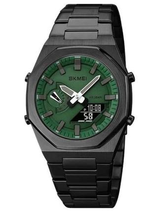 Часы наручные 1816bkgnbk skmei, black/green-black