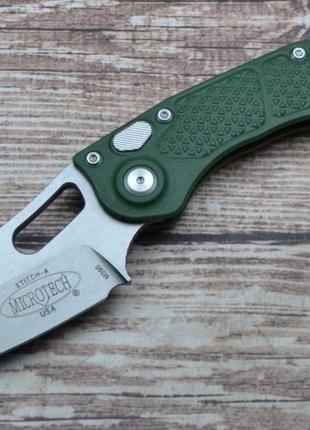 Ніж microtech stitch automatic green