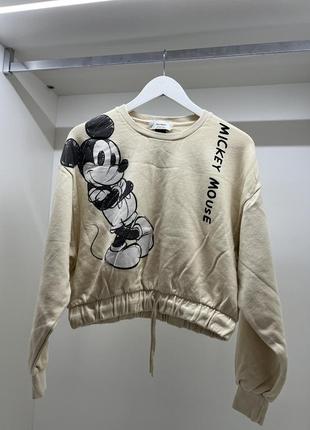 Свитшот pull &amp; bear с mickey mouse