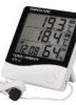 Гигрометр термометр часы измеритель влажности htc-2