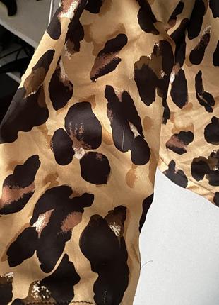Блуза атласная леопард5 фото