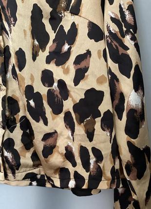 Блуза атласная леопард3 фото