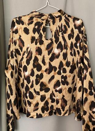 Блуза атласная леопард6 фото