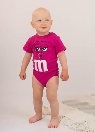 Дитяче боді футболка m&m's, бодік для малюків ммдемс4 фото