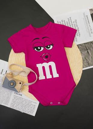 Дитяче боді футболка m&m's, бодік для малюків ммдемс5 фото