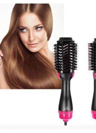 Фен щітка гребінець 3в1 one step hair dryer 1000 вт 3 режими випрямляч для укладання волосся стайлер з функцією іонізації
