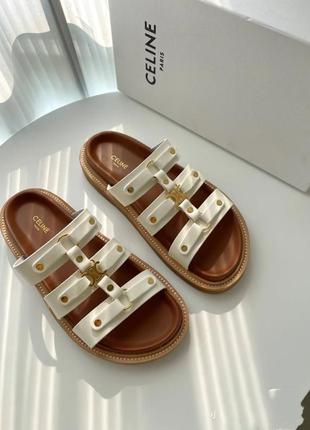 Летние женские шлепанцы в стиле celine