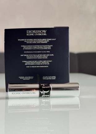 Туш diorshow iconic mascara overcurl новинка оригінал 4g5 фото