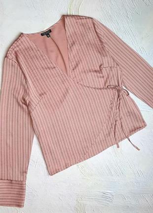 💝2+1=4 нарядная нежная розовая блуза блузка topshop, размер 50 - 52