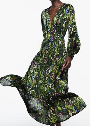 Невероятно красивое ярусное платье zara с сеточкой