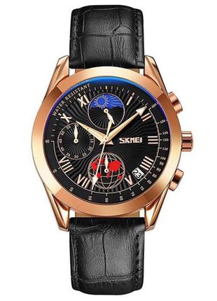 Часы наручные 9236rgbk skmei, rose gold/black