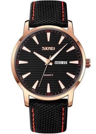 Часы наручные 9303rgbk skmei, rose gold/black