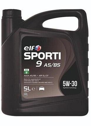 Моторное масло elf sporti 9 a5/b5 5w-30 5 л.