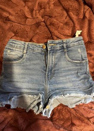 Короткие джинсовые шорты zara 34