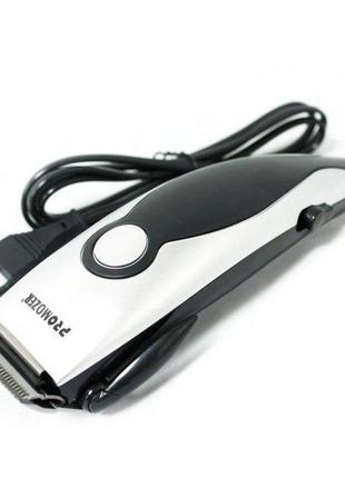 Машинка для стриження волосся ножі з неіржавкої сталі 25 вт promozer mz-325 pro + ножиці та гребінець