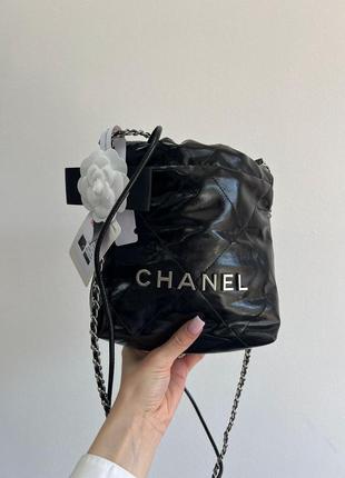 Сумка chanel black mini 22 bag
