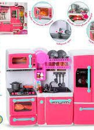 Іграшкові меблі 66095 кухня 29-38 см плита, холодильник, посуд, продукти, звук, світло