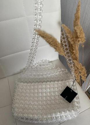 Zara сумка из бусинок7 фото