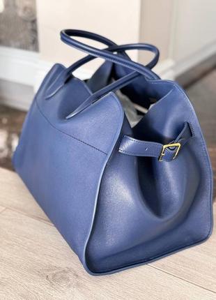 Сумка the row denim 38*28cm гладкая кожа