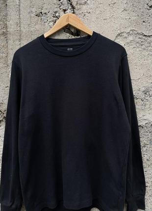 Базовий лонгслів uniqlo  crew neck long sleeve t-shirt4 фото