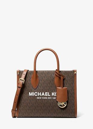 Жіноча сумка michael kors mirella small logo crossbody bag (35f2g7zc5b) brown