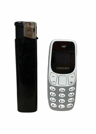 Міні мобільний маленький телефон l8 star bm10 (2sim) сірий