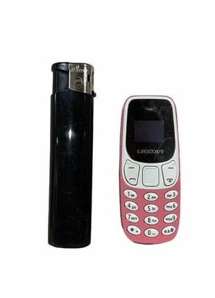 Мини мобильный маленький телефон l8 star bm10 (2sim) розовый