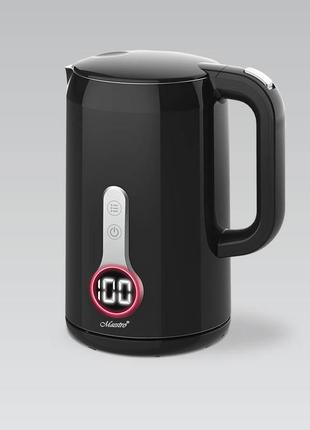 Электрический чайник 1.7л дисковый maestro mr-025-black электрочайник 2200вт для дома, офиса, дачи