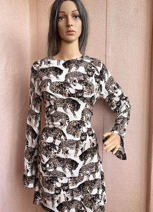 Фірмова сукня в принт котів h&m натуральна тканина8 фото