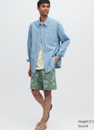 Шорти uniqlo зеленi dry stretch easy shorts (leaf)