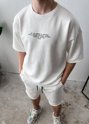 Мужской летний костюм шорты и футболка pu-409