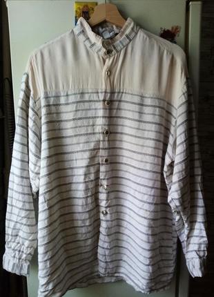Льняная рубаха made in Ausa, винтаж, размер xl