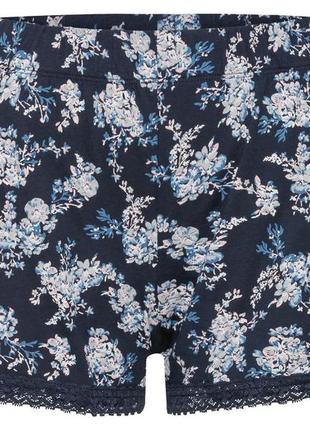 Женская домашние шорты, размер l/xl, цвет темно-синий