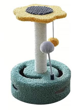 Интерактивная когтеточка-игрушка подсолнух для кошек hoopet 20t0392my0025 25*25*35,5 см