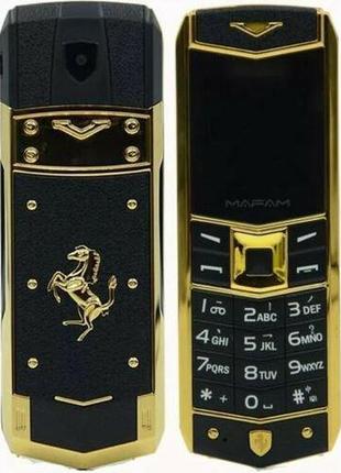 Стильний мобільний телефон h-mobile a8 (mafam a8) black. vertu design кнопковий телефон верту