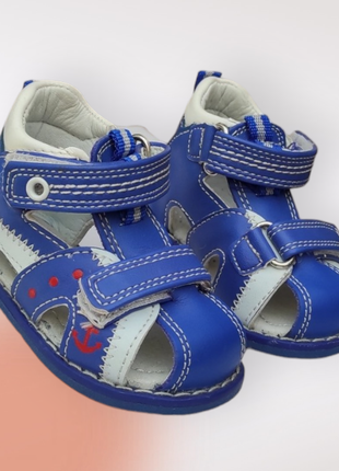 17р (10,5см ) синие босоножки сандалии для мальчика девочки закрытые