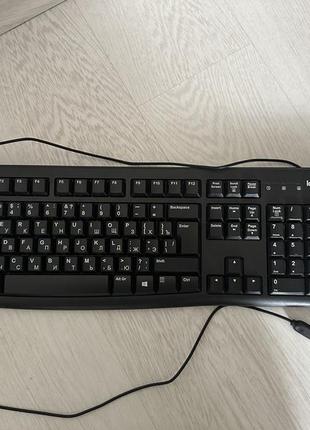 Клавіатура дротова logitech k120 oem black ukr