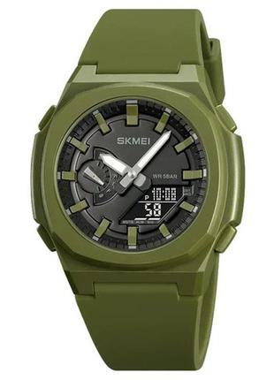 Годинник наручний 2091agbk skmei, army green-black