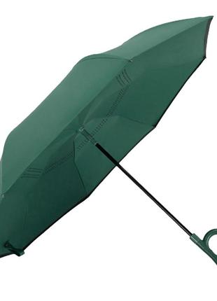 Зонт наоборот up-brella 1166 108 см green. большой складной зонтик наоборот