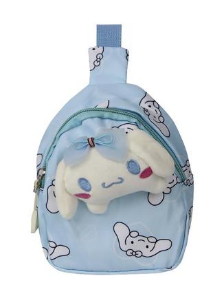 Детская сумка td-34 kuromi с аниме через плечо на одно отделение с ремешком blue