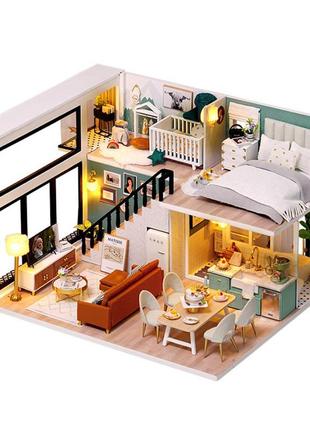 Ляльковий будинок конструктор diy cute room l-031-b/c вілла "комфортне життя"2 фото