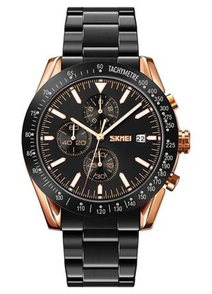 Часы наручные 9253rgbk skmei, rose gold/black