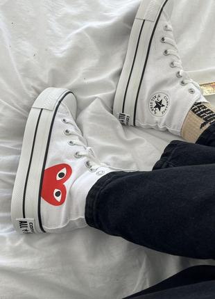 Стильні кросівки converse comme des garçons play white