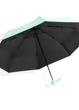 Міні-парасолька 190t кишенькова з чохлом капсулою yellow. компактна механічна парасолька