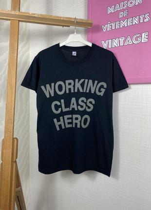 Футболка john lennon мерч working class hero винтаж рок vintage rock skull merch beatles принт polar vamp (stussy dickies carhartt)