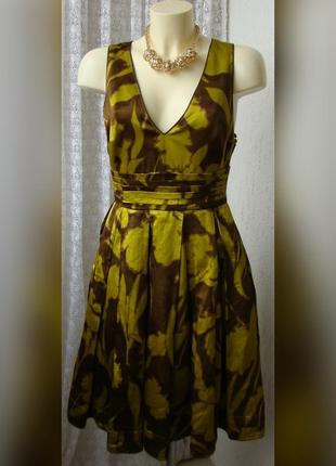 Сукня літня з пишною спідницею шовк бавовна mng suit р.42-44 5711а