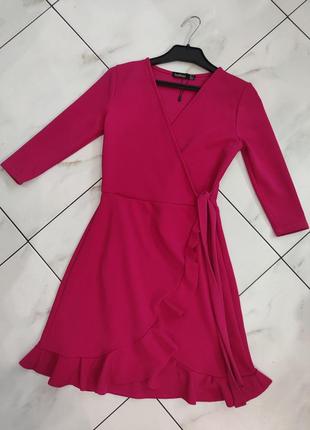 Женское платье сарафан розовое boohoo xs (36)