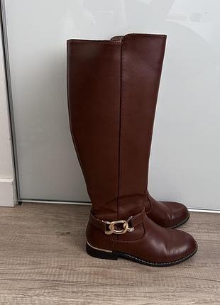 Полезные сапоги высокие на замке ботинки женские эко кожа 37